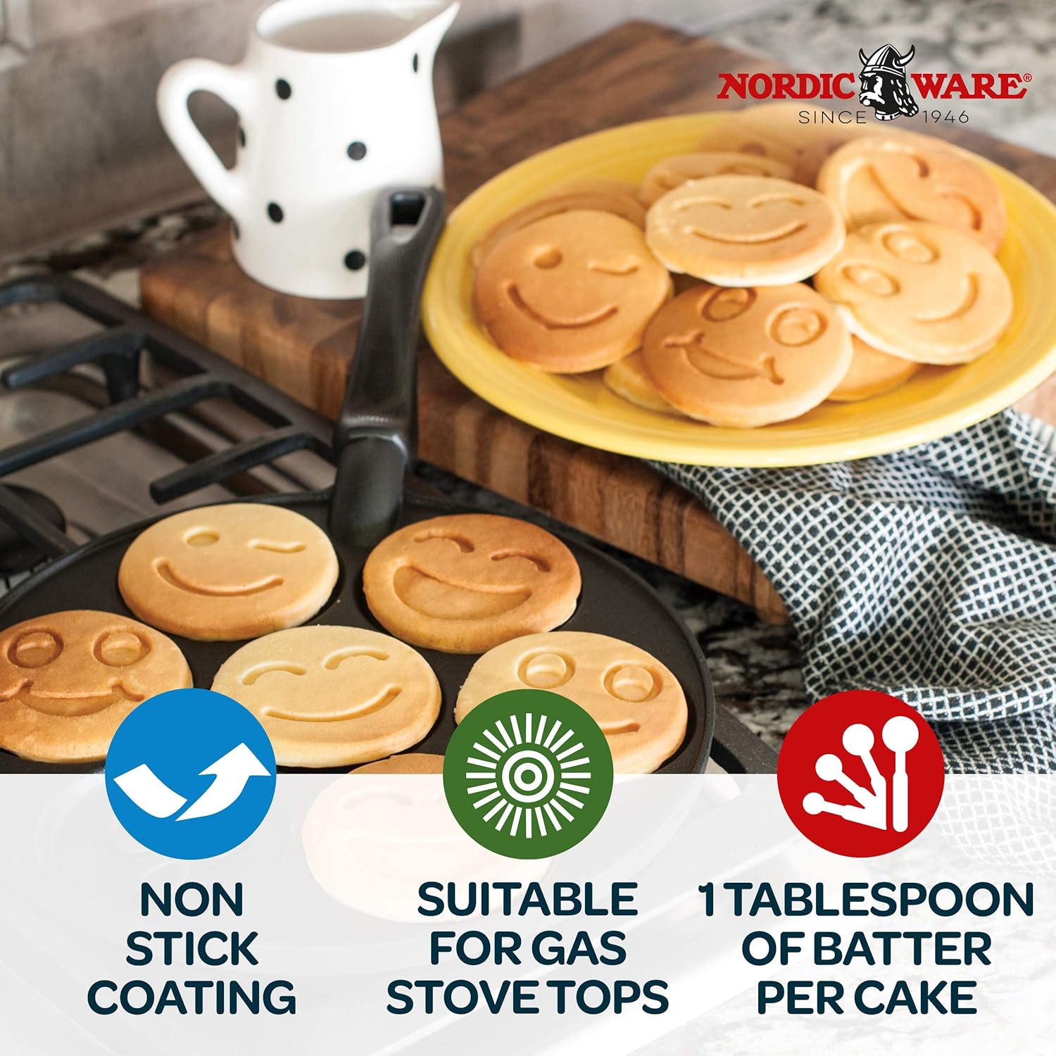 Nordic Ware Smiley Face Pancake Pan