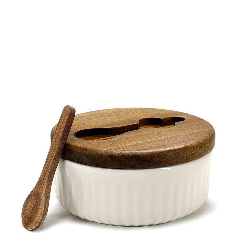BIA Divided Salt Keeper with Spoon