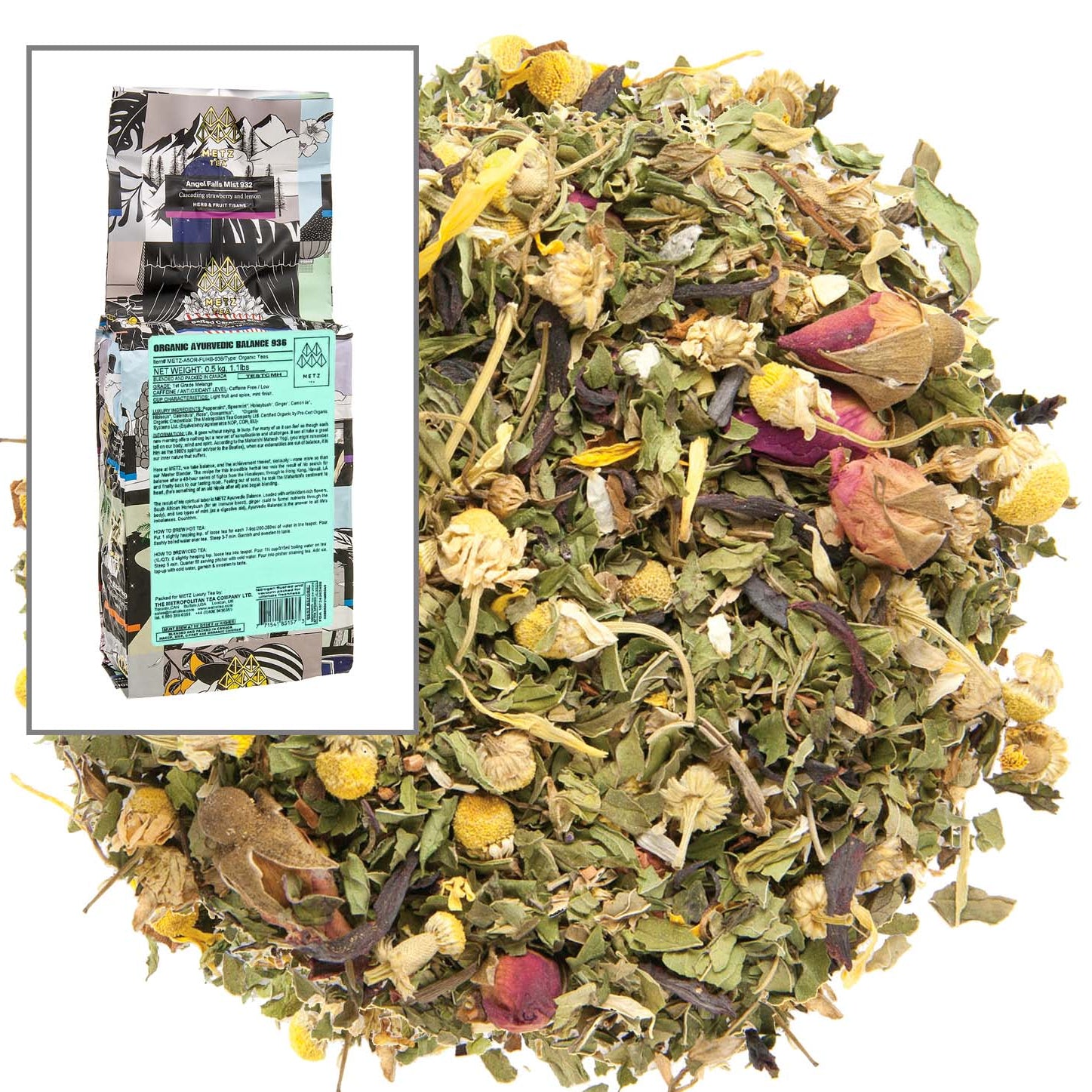 Metropolitan Tea Metz Organic Ayurvedic Balance Loose Leaf Tea 1.1 lbs