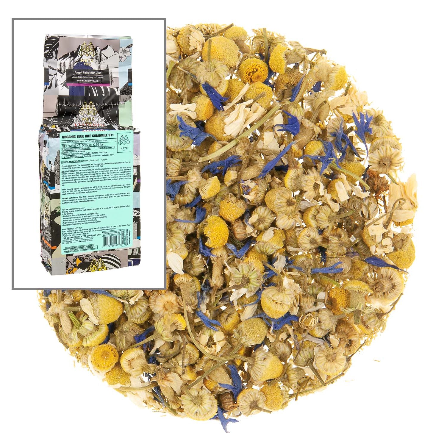 Metropolitan Tea Metz Organic Blue Nile Camomile Loose Leaf Tea 0.55 lbs