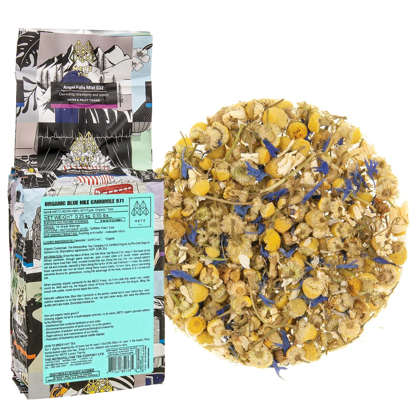 Metropolitan Tea Metz Organic Blue Nile Camomile Loose Leaf Tea 0.55 lbs