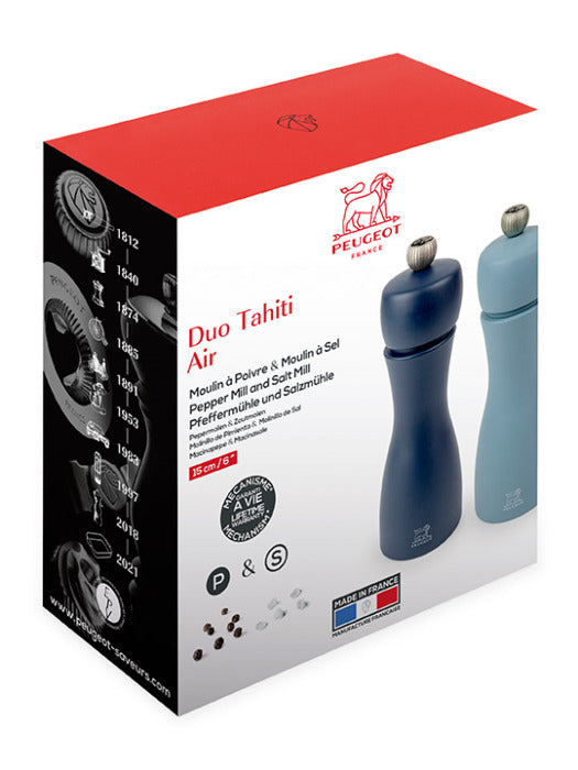 Peugeot Tahiti Duo Air Salt & Pepper Mill Set - 15cm by Kitchen Niche