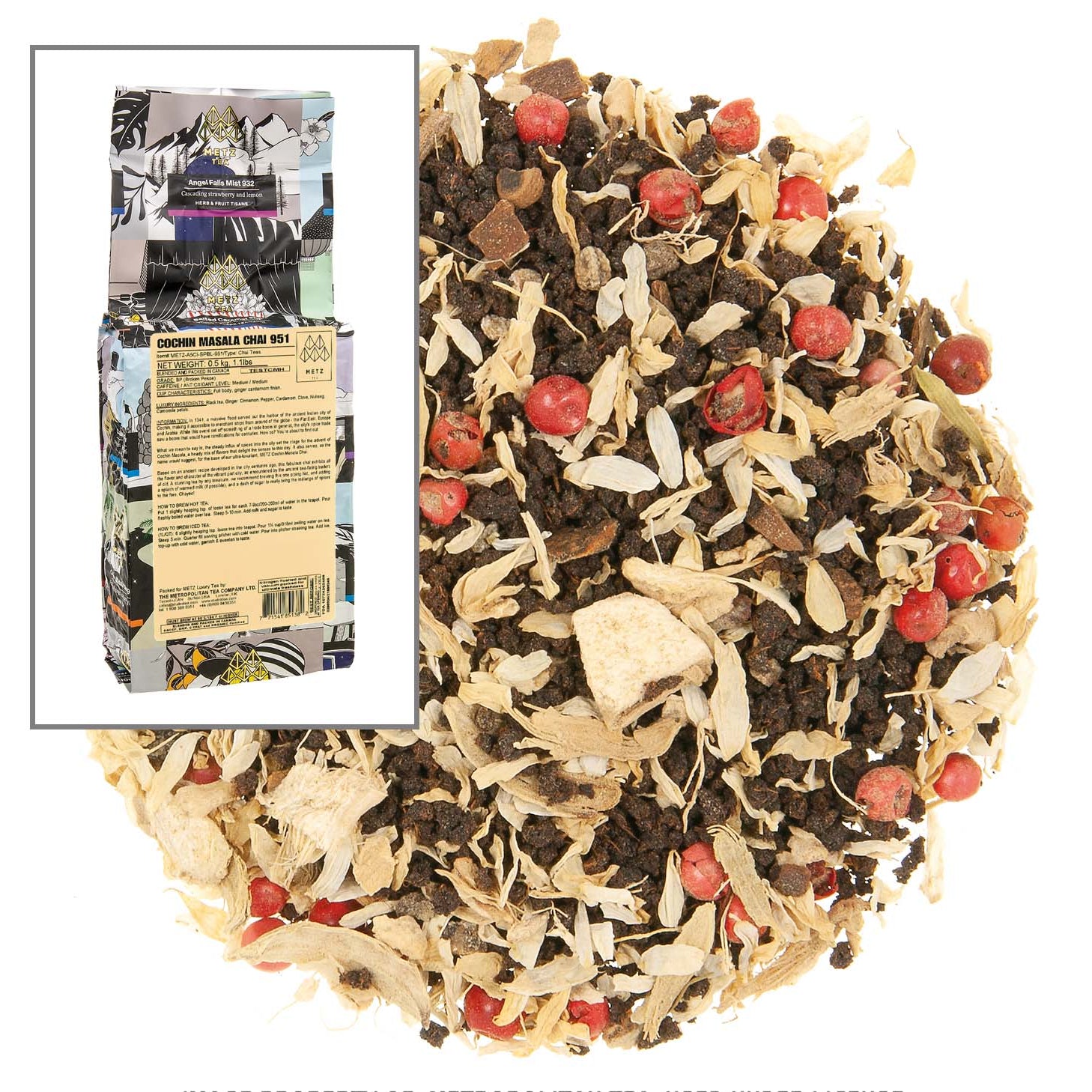 Metropolitan Tea Metz Cochin Masala Chai Loose Leaf Tea 1.1 lbs