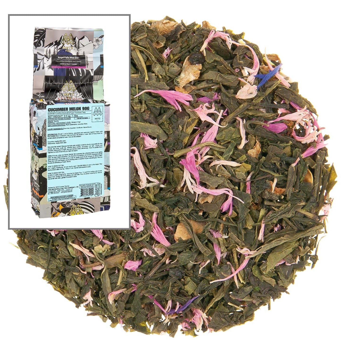 Metropolitan Tea Metz Cucumber Melon Loose Leaf Tea 1.1 lbs