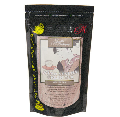 Metropolitan Tea Company Japan Sencha Green Loose Tea - 100g Discovery Pack