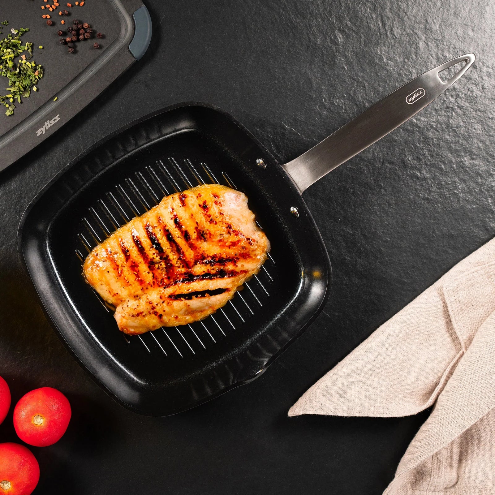 Zyliss Ultimate Pro Ceramic Square Grill Pan – 10.25" / 26 cm