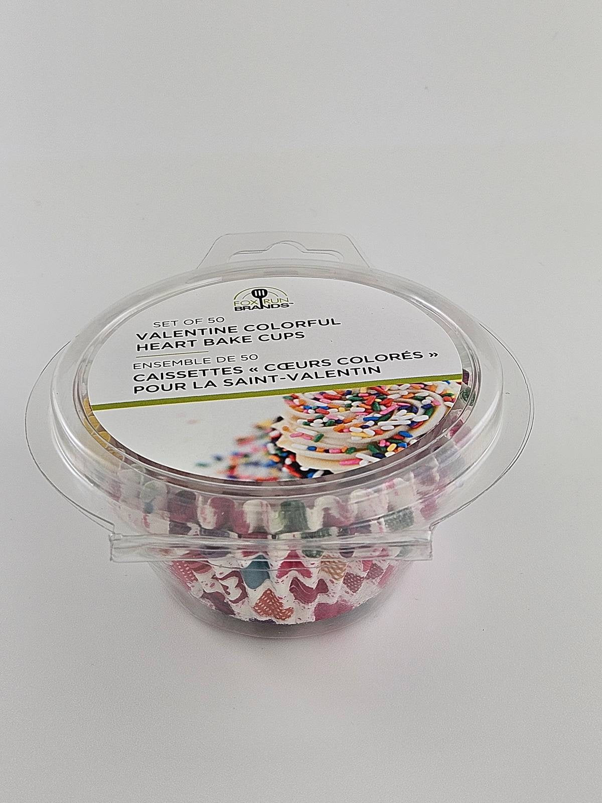 Fox Run Valentine Heart Bake Cups 50-Pack