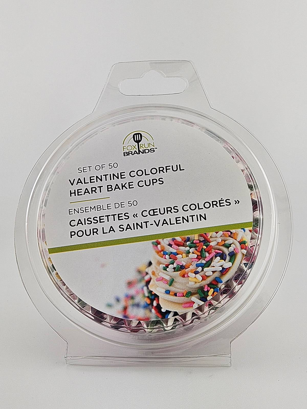 Fox Run Valentine Heart Bake Cups 50-Pack