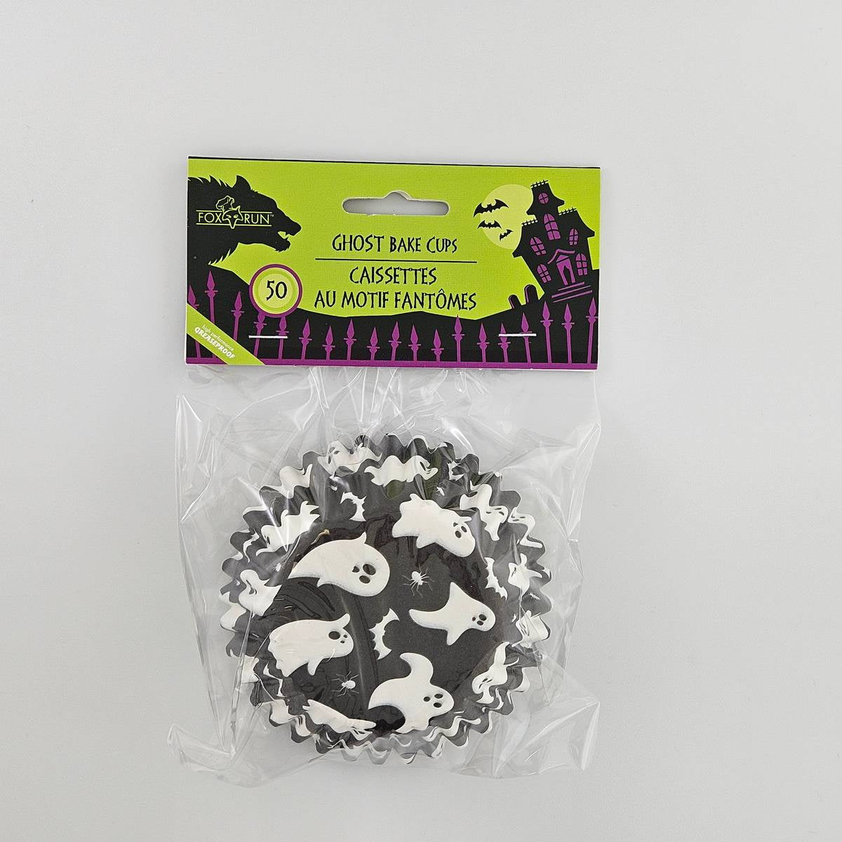 Fox Run Halloween Ghost Baking Cups – 50 Pack