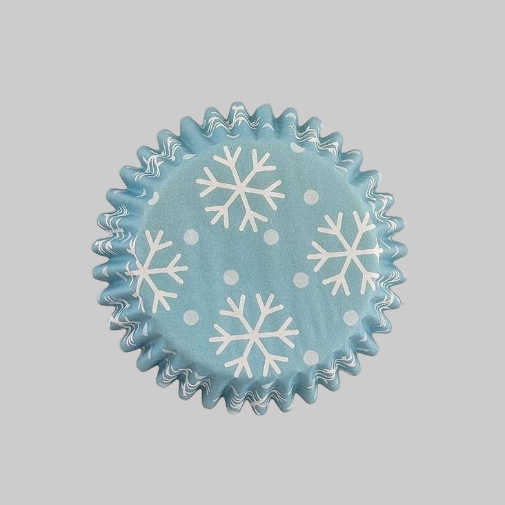 Fox Run Winter Snowflakes Baking Cups – Blue – 50 Pack