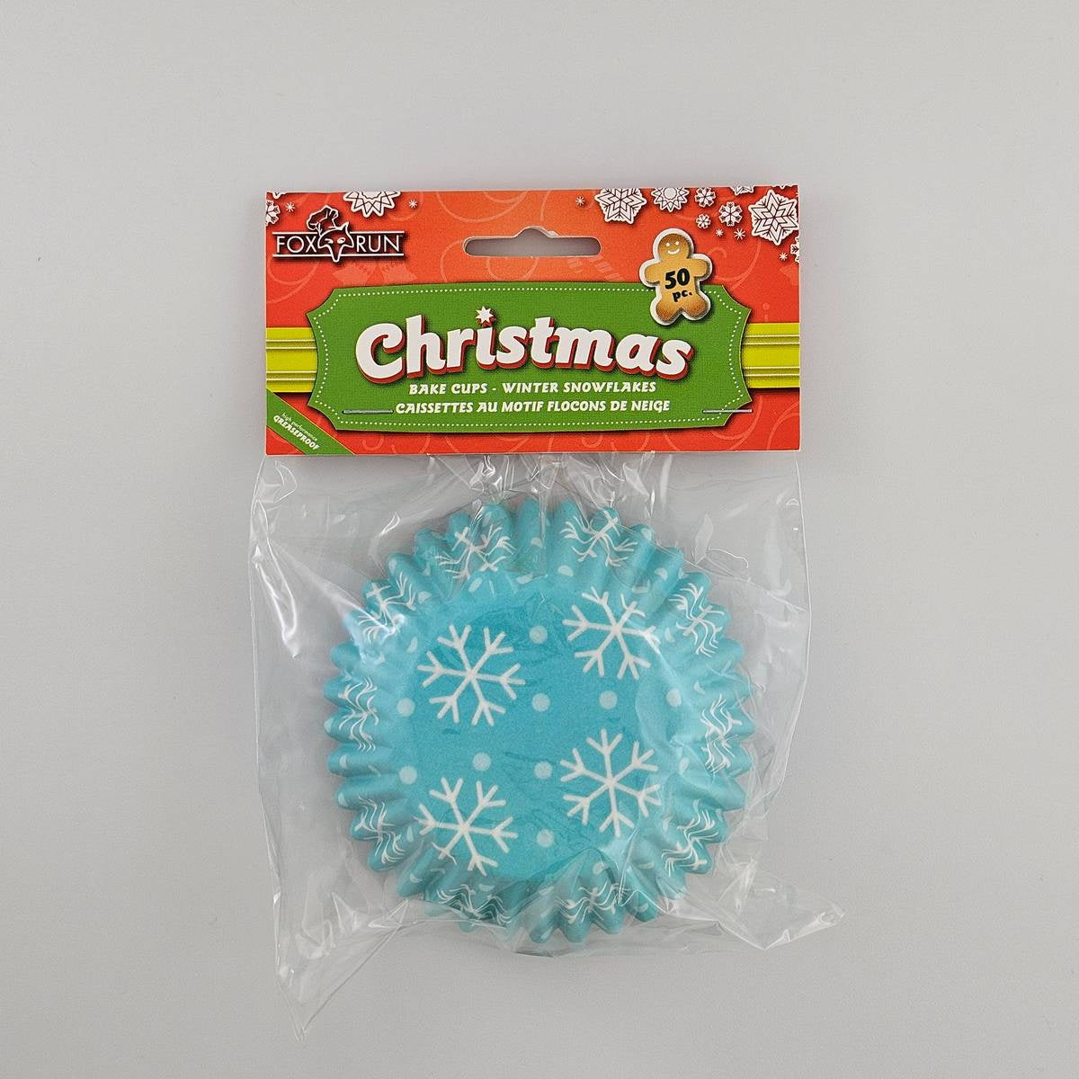 Fox Run Winter Snowflakes Baking Cups – Blue – 50 Pack