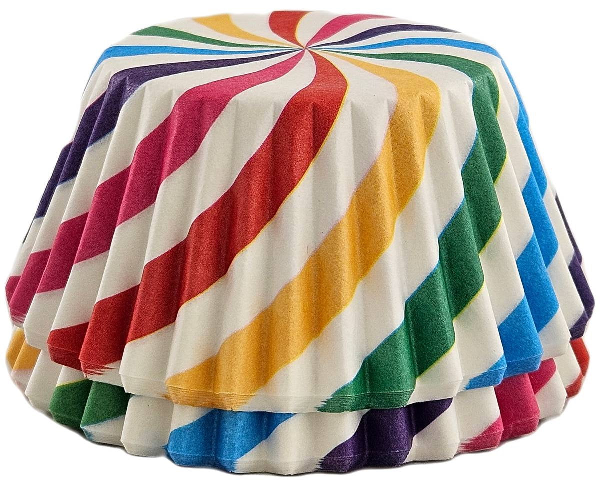 Fox Run Colorful Pinwheel Baking Cups – 50 Pack