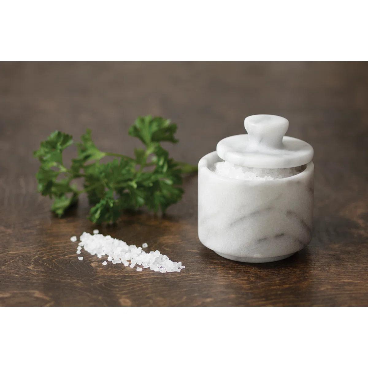 Fox Run White Marble Salt Cellar