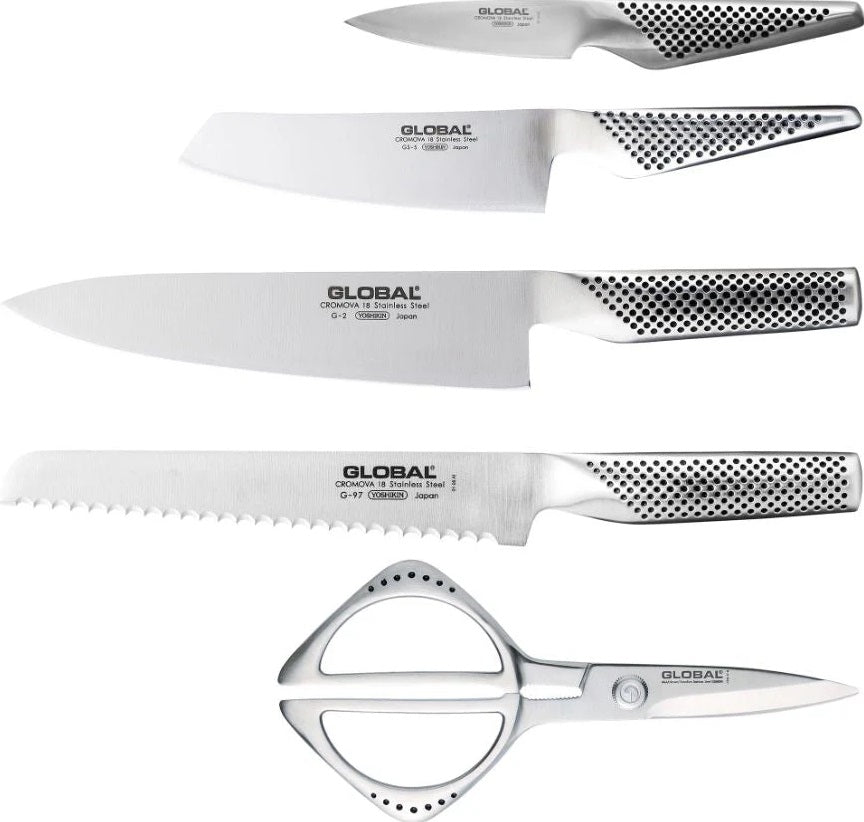 Global Takashi 6-Piece Knife Block Set Global by Kitchen Niche