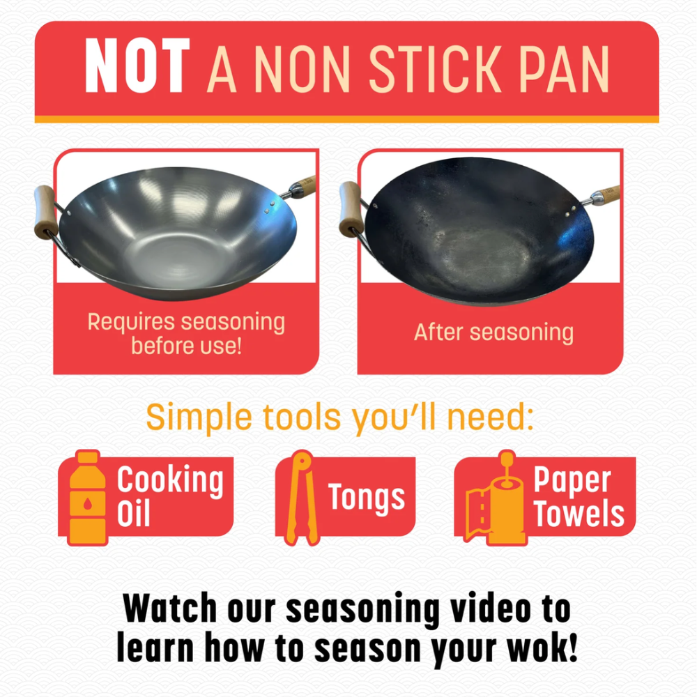 Joyce Chen Classic Series 14-Inch Round Bottom Carbon Steel Wok Joyce Chen by Kitchen Niche