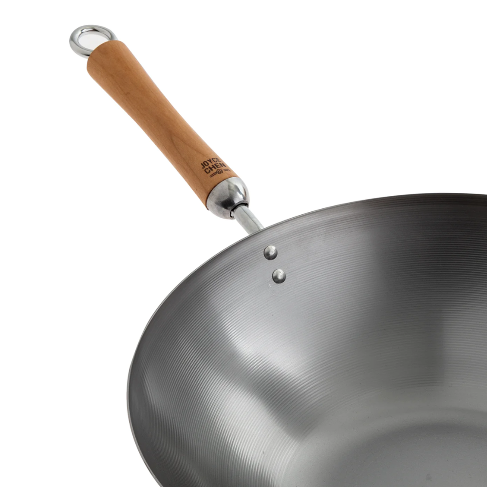 Joyce Chen Classic Series 14-Inch Carbon Steel Flat Bottom Wok Joyce Chen by Kitchen Niche