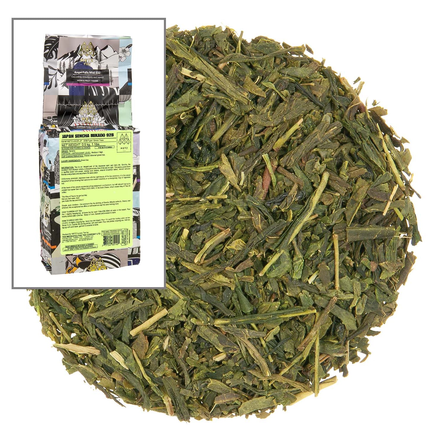 Metropolitan Tea Metz Japan Sencha Mikado Loose Leaf Tea 1.1 lbs