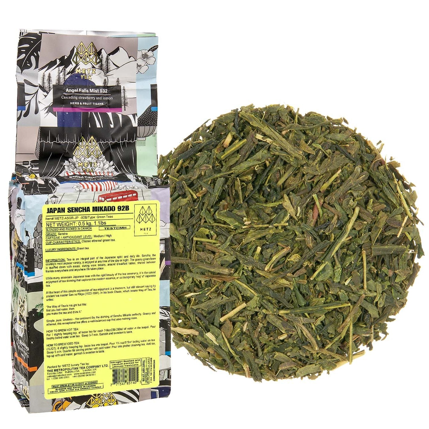 Metropolitan Tea Metz Japan Sencha Mikado Loose Leaf Tea 1.1 lbs