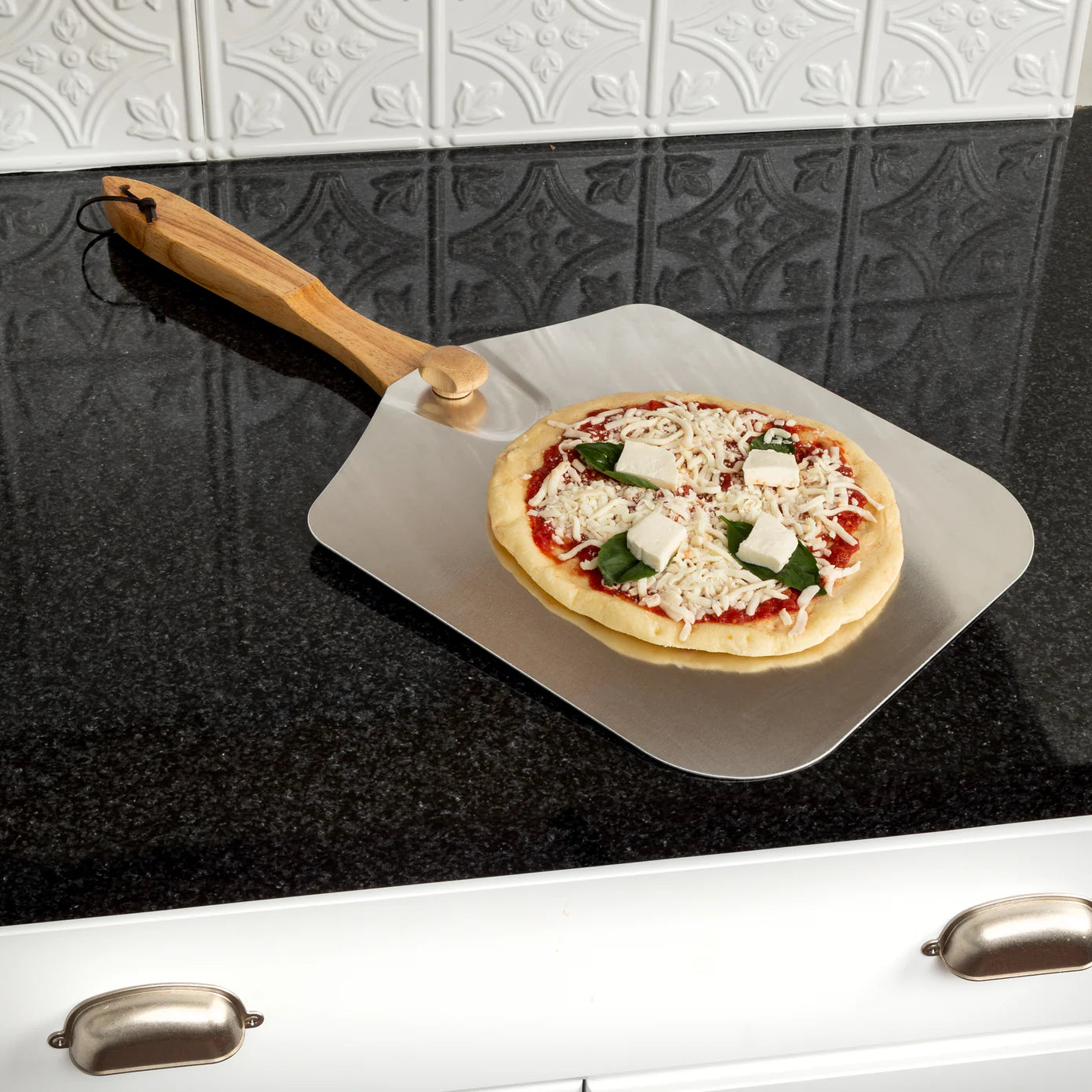 Old Stone Pizza Kitchen Pizza Peel with Folding Handle, 12x14-Inch Old Stone Pizza Kitchen by Kitchen Niche