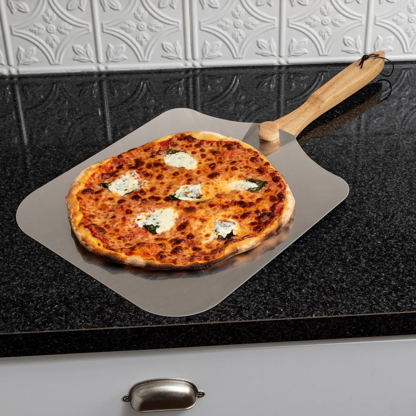 Old Stone Pizza Kitchen Pizza Peel With Folding Handle, 14x16-Inch Old Stone Pizza Kitchen by Kitchen Niche