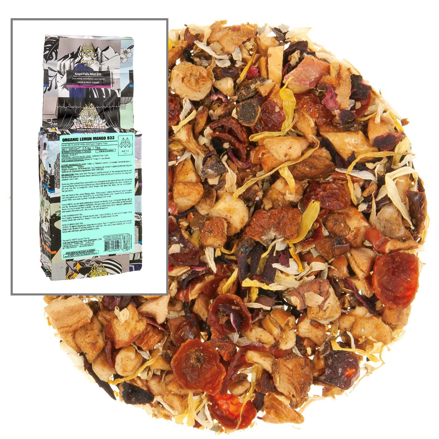 Metropolitan Tea Metz Organic Lemon Mango Loose Leaf Tea 1.1 lbs