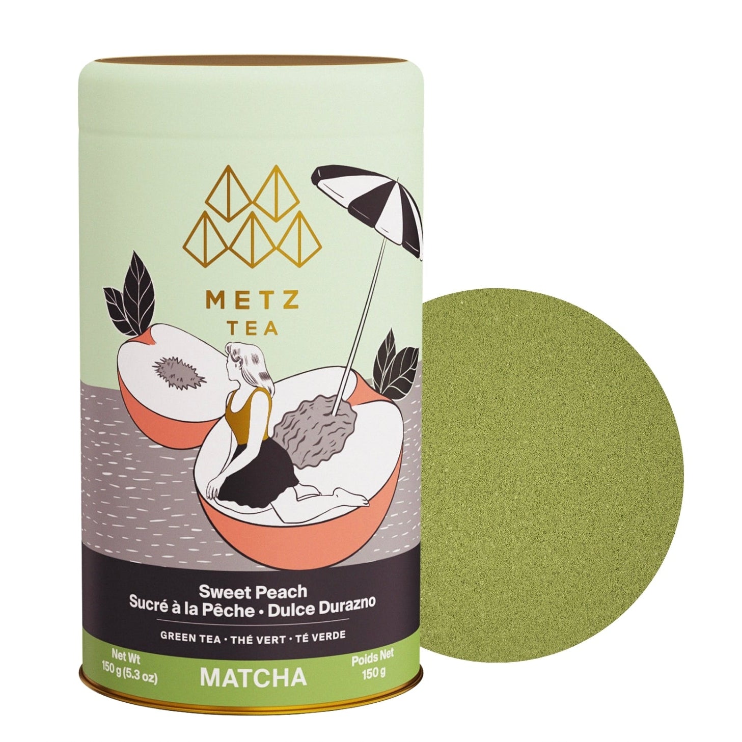 Metropolitan Tea METZ Sweet Matcha Peach Green Tea 150 g