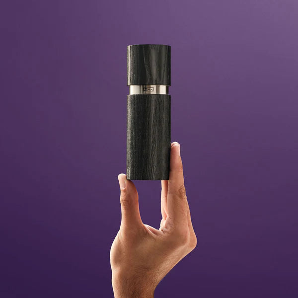 AdHoc Textura Salt and Pepper Mill Set – Light / Dark Ash Wood – 5.1" / 13 cm