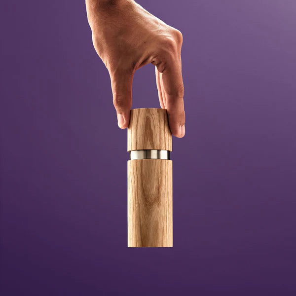 AdHoc Textura Salt and Pepper Mill Set – Light / Dark Ash Wood – 5.1" / 13 cm