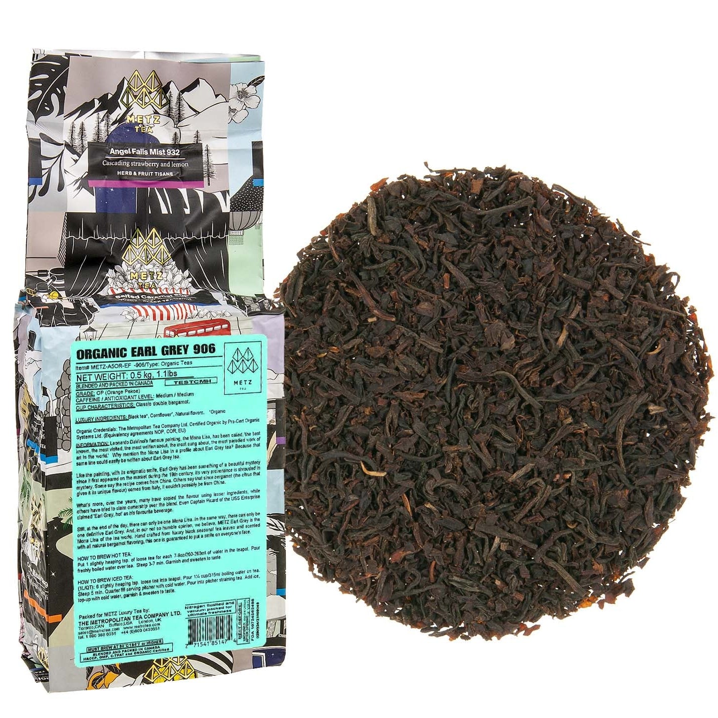 Metropolitan Tea Metz Organic Earl Grey Loose Leaf Tea 1.1 lbs