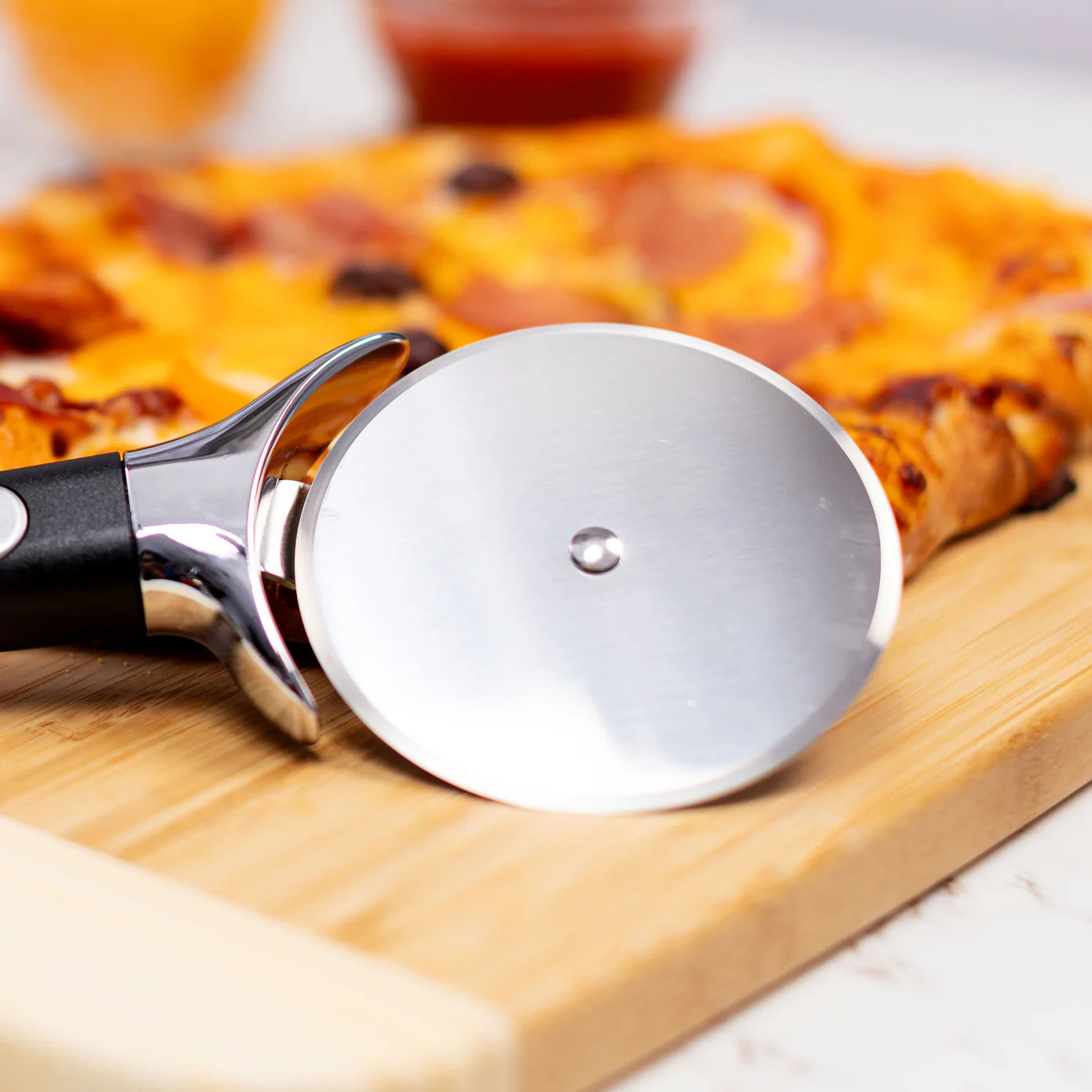 Old Stone Pizza Kitchen Premium Pizza Cutter, 3.5" Cutting Wheel Old Stone Pizza Kitchen by Kitchen Niche