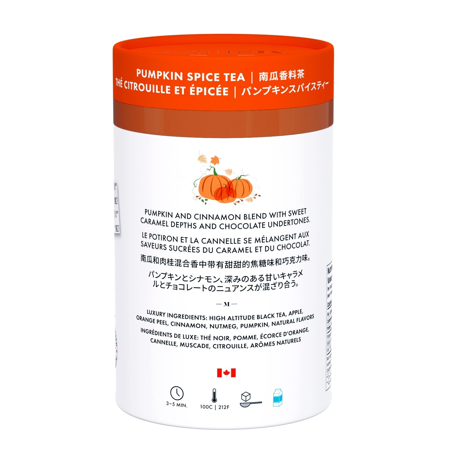 Metropolitan Tea M21 Pumpkin Spice Tea – Can of 24 Tea Bags by Kitchen Niche