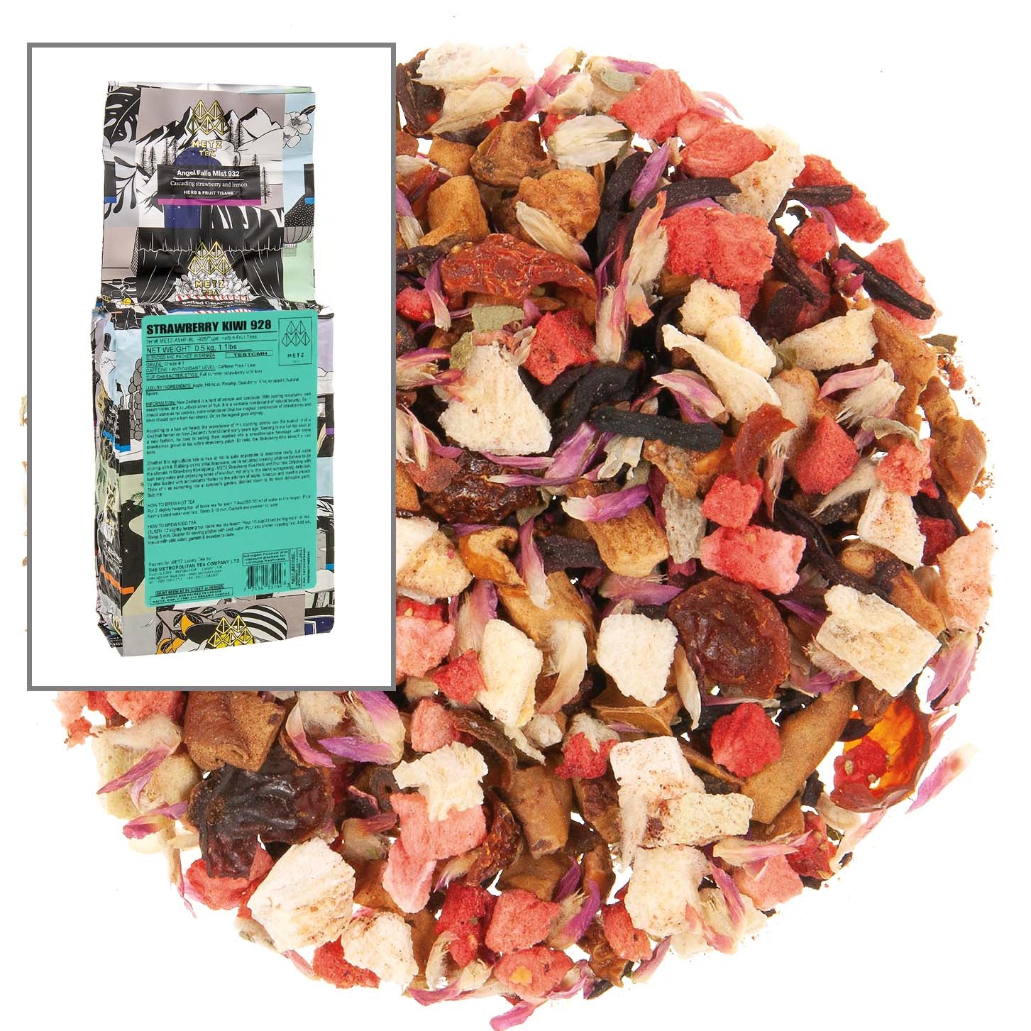 Metropolitan Tea Metz Strawberry Kiwi Loose Leaf Tea 1.1 lbs