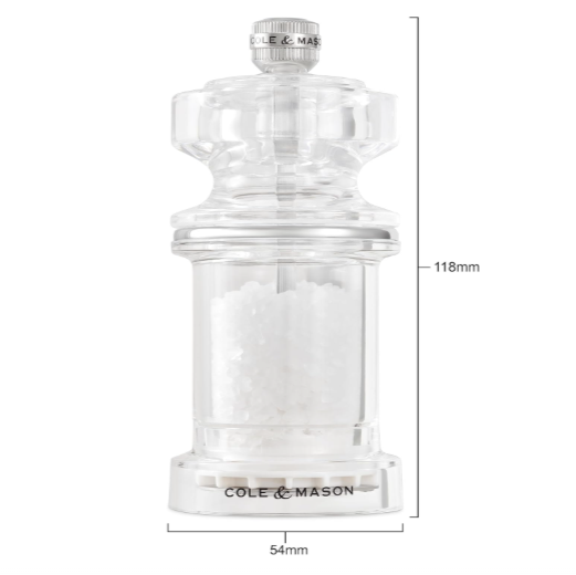 Cole & Mason 675 Classic Precision Salt Mill, 13 cm / 4.75" by Kitchen Niche
