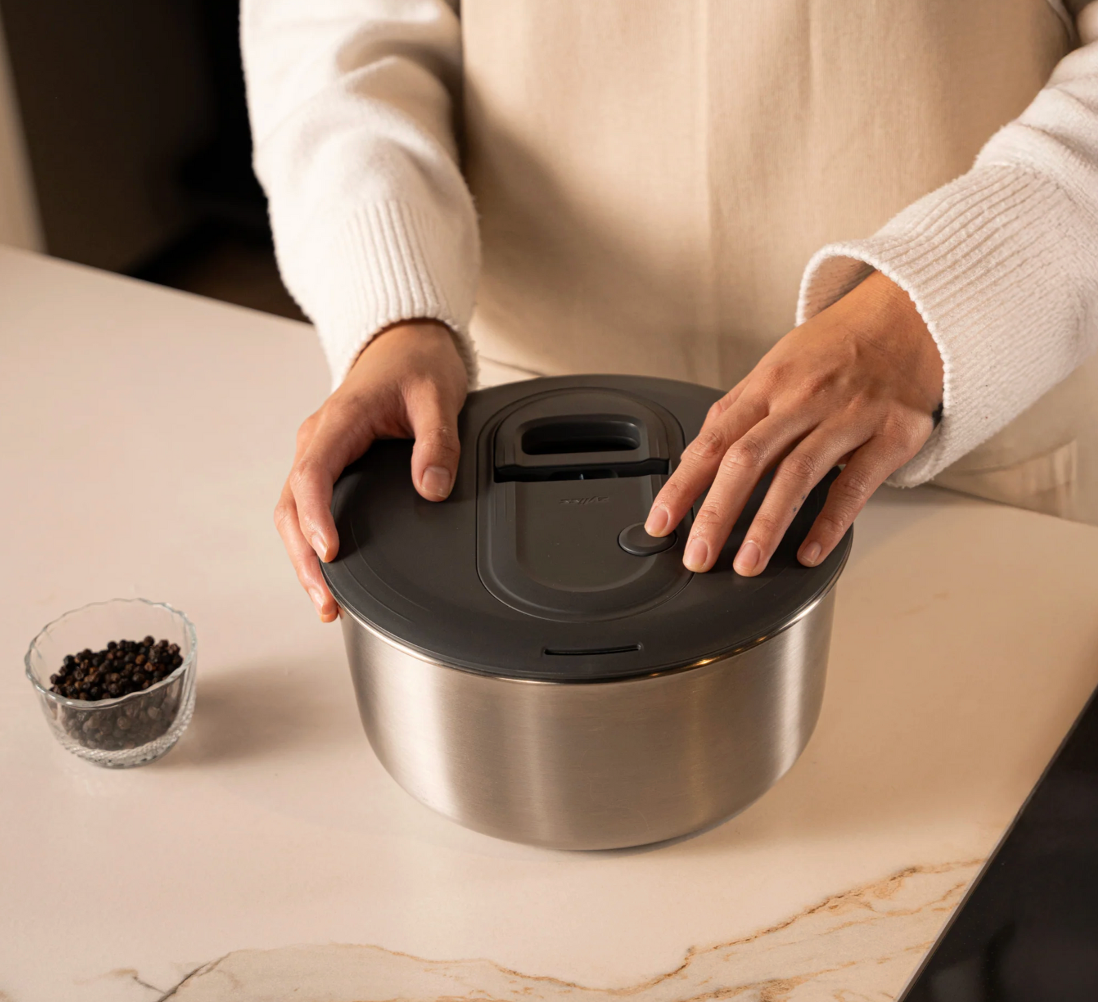 Zyliss Easy Spin Salad Spinner Stainless Steel – Small