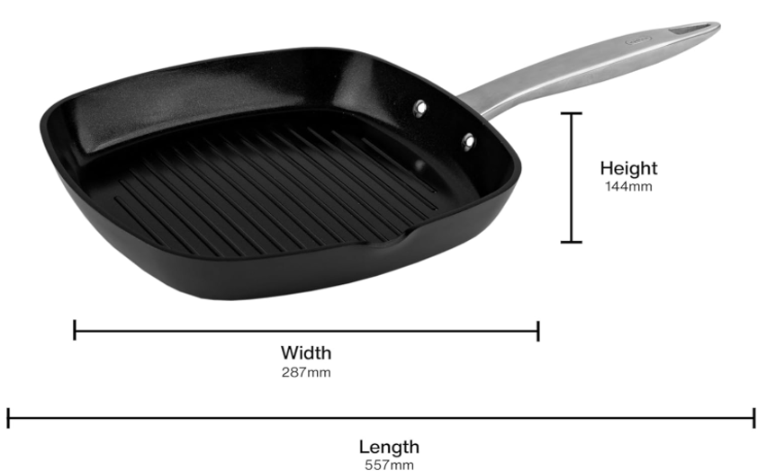Zyliss Ultimate Pro Ceramic Square Grill Pan – 10.25" / 26 cm
