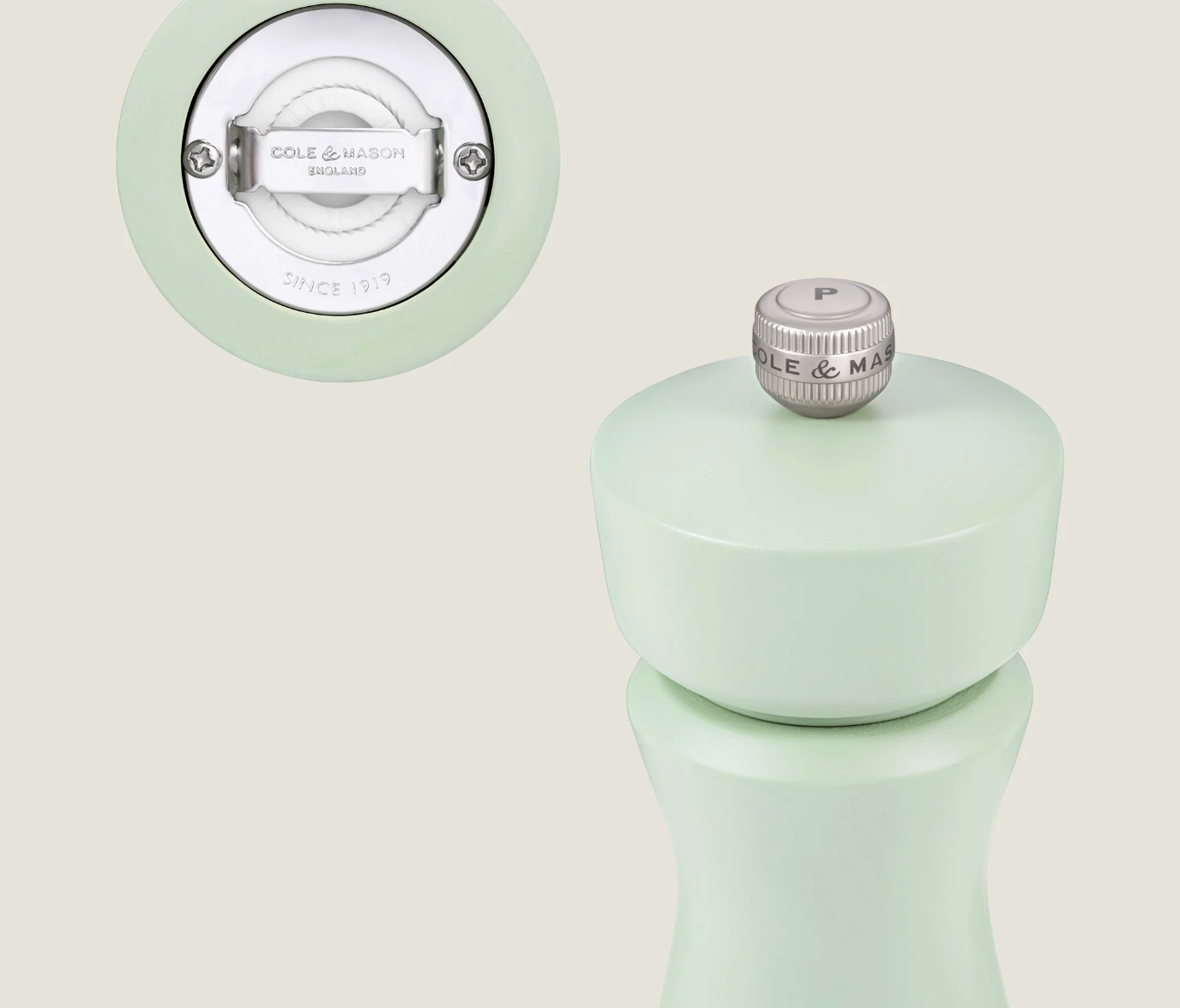 Cole & Mason Kenton Salt & Pepper Mill – Sage