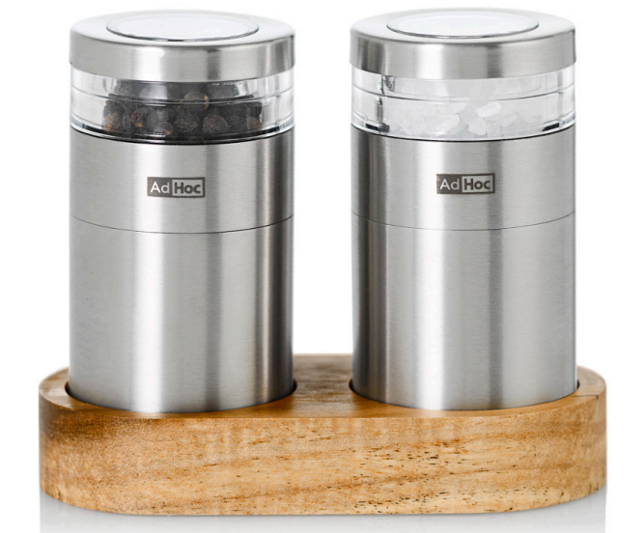 AdHoc Menage Molto Salt and Pepper Mill Set – 3.7" / 9.5 cm by Kitchen Niche