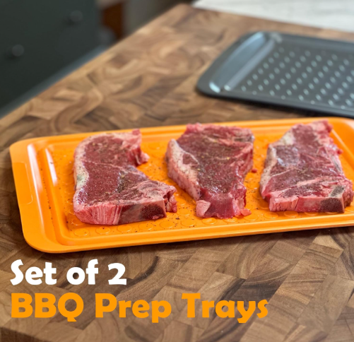 Outset Large BBQ Prep Trays – Set of 2