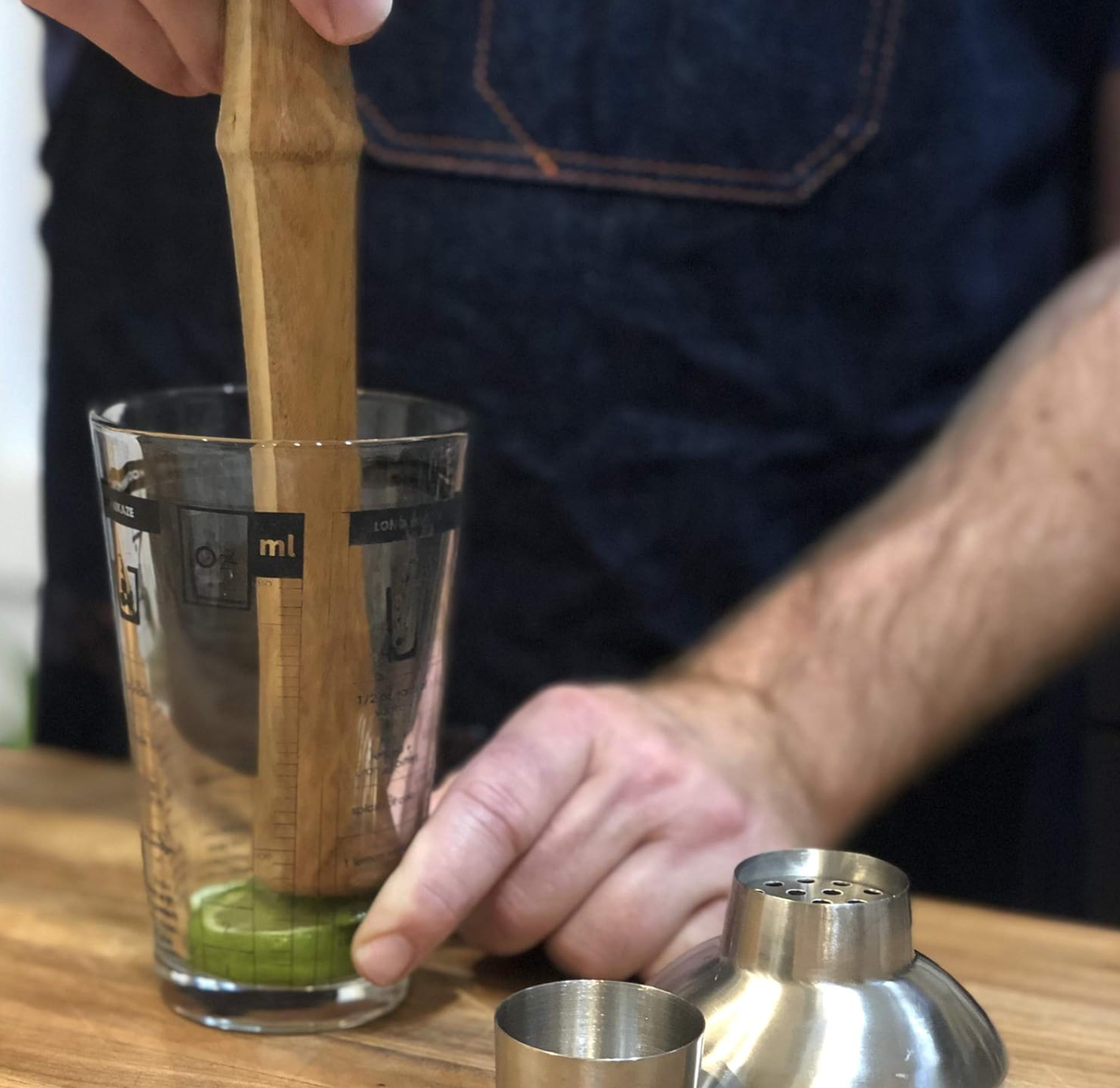 Outset Acacia Wood Cocktail Muddler – 11" Natural