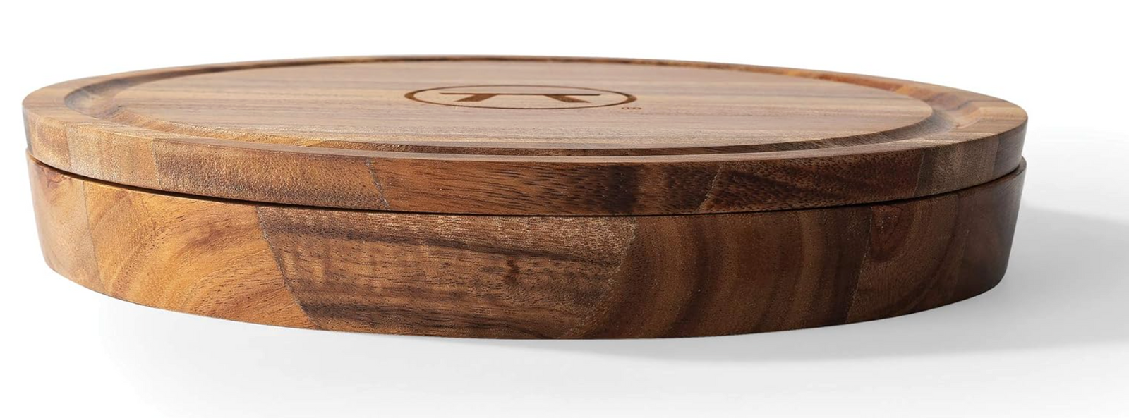 Outset 3-in-1 Acacia Wood Salt Rimmer & Cutting Board Container