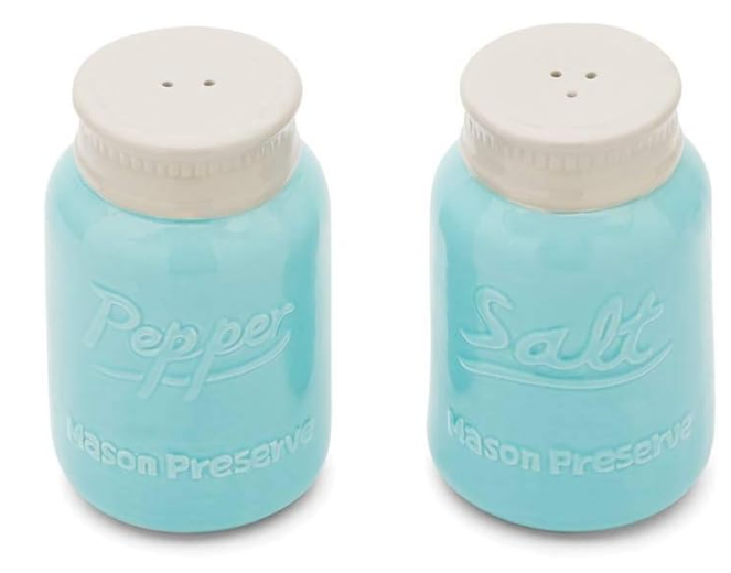 Fox Run Ceramic Mason Jar Salt & Pepper Shakers