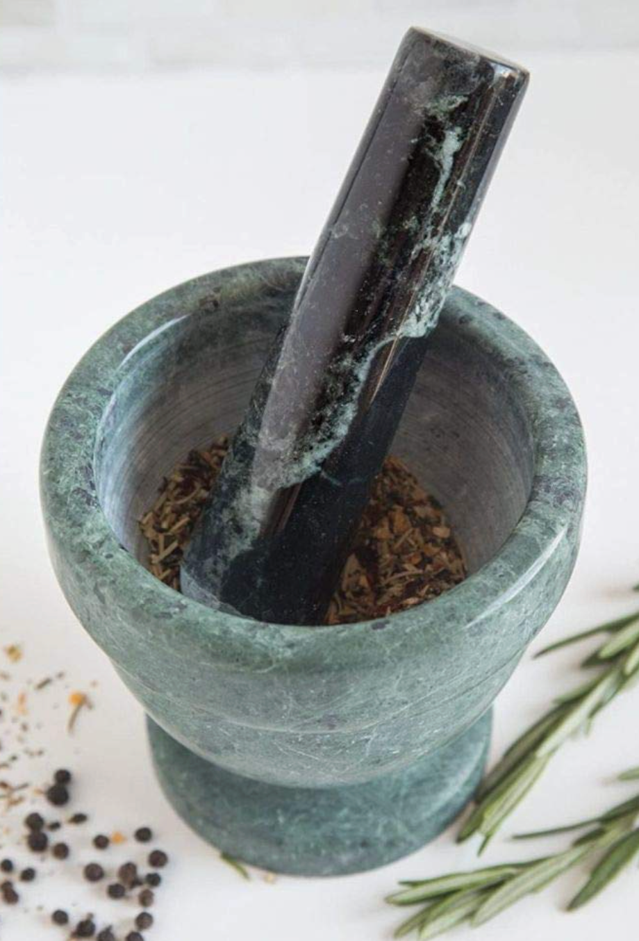 Fox Run Green Marble Mortar & Pestle – 4"