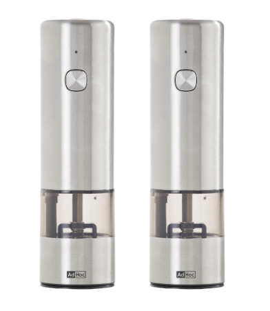 AdHoc i.Mill Electric USB Salt and Pepper Mill Set – 6.7" / 17 cm