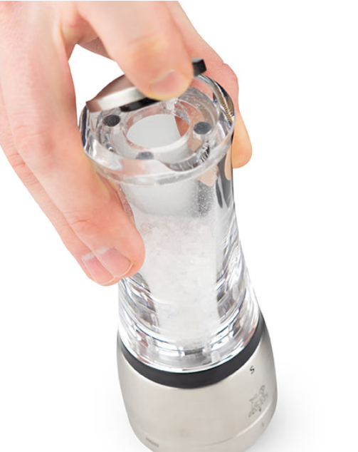 Peugeot Daman Acrylic + Stainless Steel Salt Mill - 21 cm / 8"