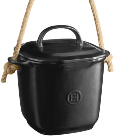 Emile Henry Compost Bin – Truffle Black (Truffe) – 25 x 20.5 x 24 cm – 3.5 L Emile Henry by Kitchen Niche