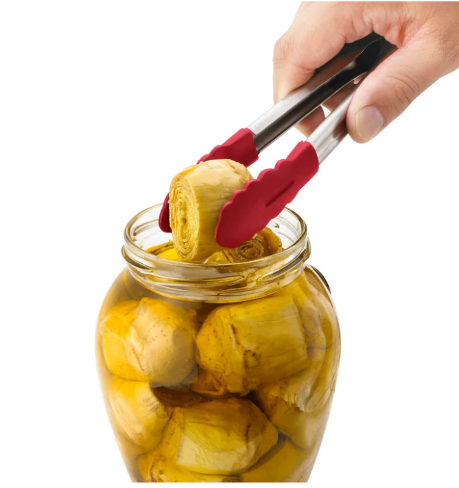 Cuisipro Piccolo Mini Tongs – 7" / 18 cm – Silicone Red Cuisipro by Kitchen Niche