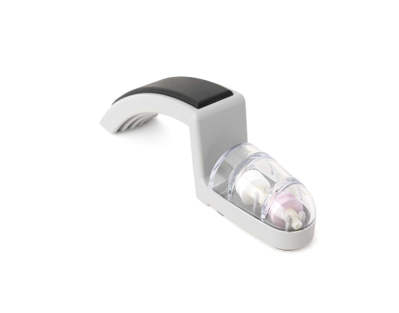 Global Knife & Sharpener Set 2pc (G2, 220 Grey Sharpener) Global by Kitchen Niche