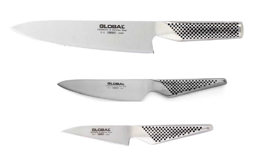 Global Knife Set 3-Piece (G2, GS3, GS7) Global by Kitchen Niche