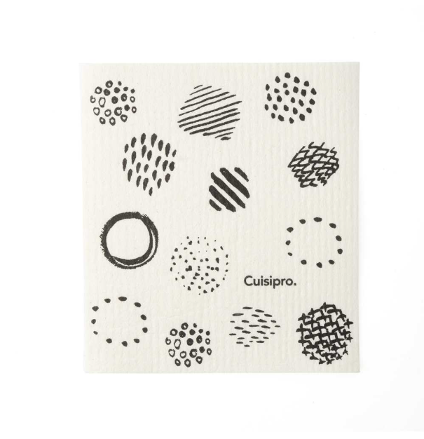 Cuisipro Reusable Eco Cleaning Cloth – Small 20 x 17 x 0.2 cm / 7.87 x 6.7" – Black Circle Cuisipro by Kitchen Niche