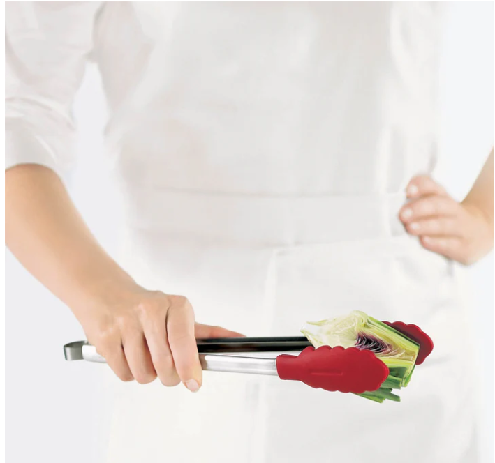 Cuisipro Locking Tongs – 9.5" / 24 cm – Silicone Red Cuisipro by Kitchen Niche